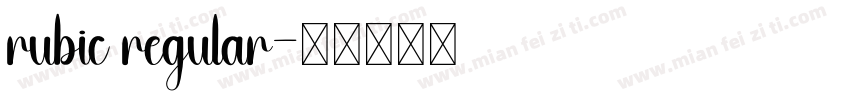 rubic regular字体转换